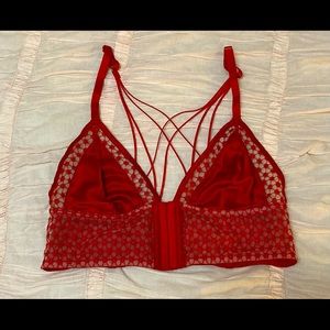 Victorias Secret Sexy Red Bralette With Front Clasps
